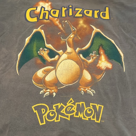 Rare vintage 90s Nintendo Pokémon Charizard kids shirt 10-12 - Picture 2 of 9